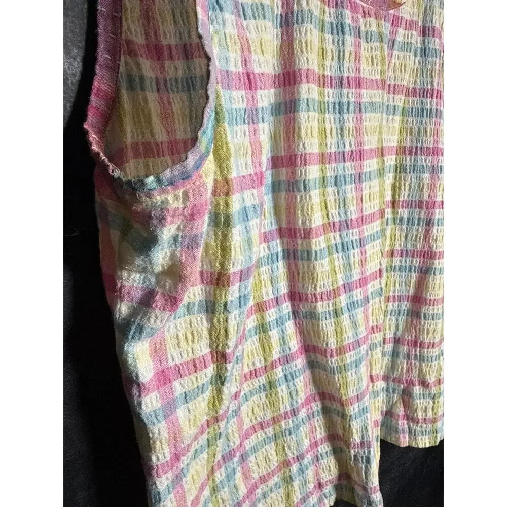 Lemon Grass Studio Sleeveless Plaid Top - Picture 4 of 5